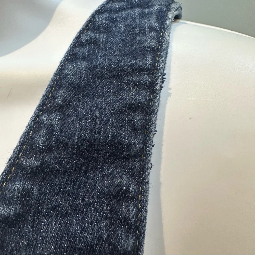 Reformation Denim Jean Mini Dress Jumper Plunging Neckline Size 6 - Picture 3 of 8